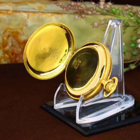 American Waltham Watch Company — A Fine and Rare 18k Gold Open-Face Pocket Watch - Picture 6 of 10